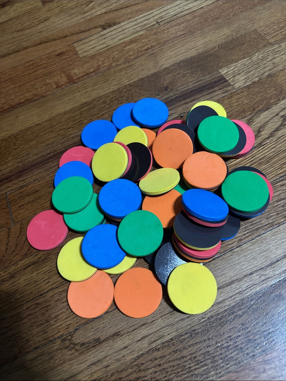 Lot of magnetic foam circles